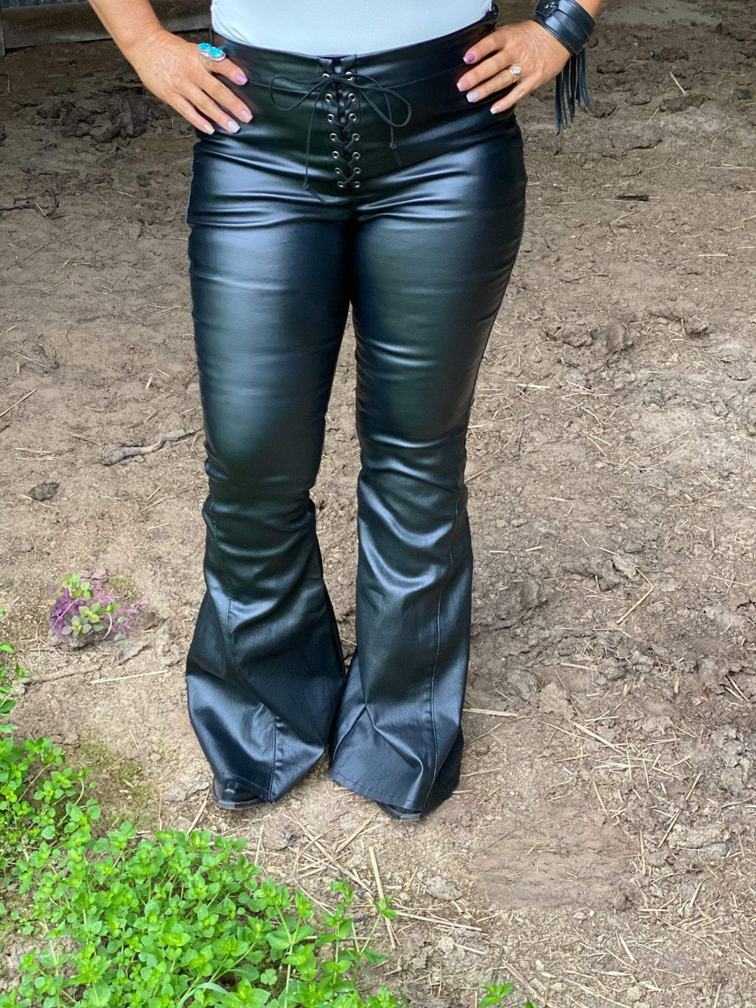 Faux Leather Jeans-Jeans-Whiskey Ray's Boutique-Whiskey Ray's Boutique, Women's Western Wear Boutique in Waxahachie, TX