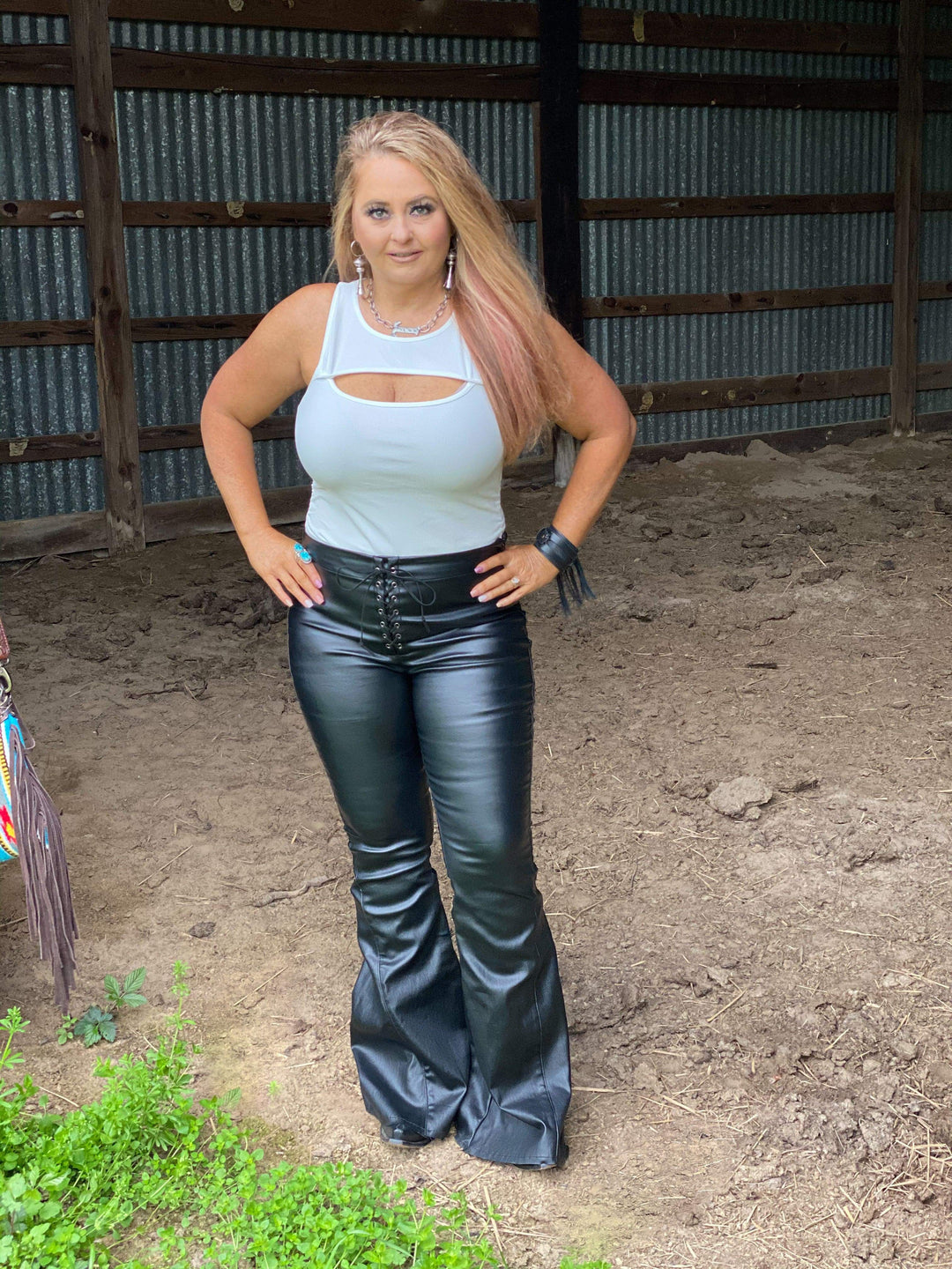 Faux Leather Jeans-Jeans-Whiskey Ray's Boutique-Whiskey Ray's Boutique, Women's Western Wear Boutique in Waxahachie, TX