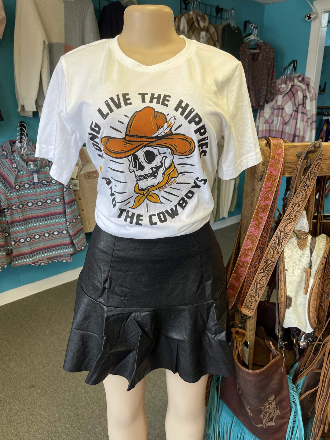Rachel Faux Leather Skort-Skirts-Whiskey Ray's Boutique-Whiskey Ray's Boutique, Women's Western Wear Boutique in Waxahachie, TX