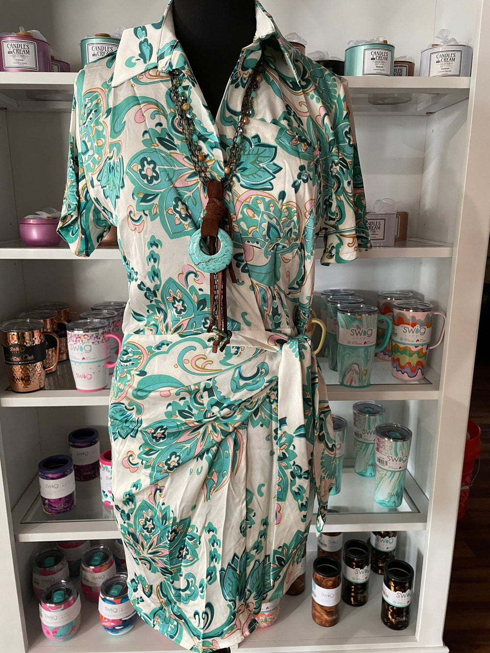Gabby Wrap Dress-Dresses-Whiskey Ray's Boutique-Whiskey Ray's Boutique, Women's Western Wear Boutique in Waxahachie, TX