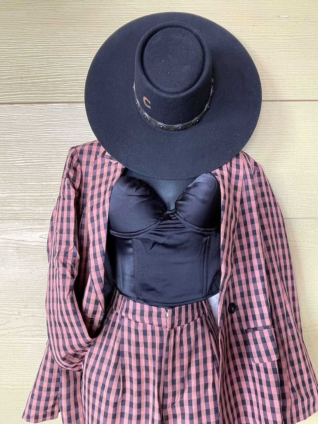 Gingham Blazer-Blazers-Whiskey Ray's Boutique-Whiskey Ray's Boutique, Women's Western Wear Boutique in Waxahachie, TX