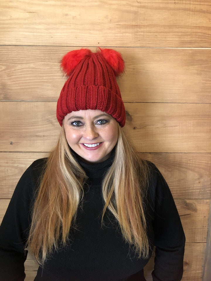 Pom Pom Beanies-Hats-Whiskey Ray's Boutique-Whiskey Ray's Boutique, Women's Western Wear Boutique in Waxahachie, TX