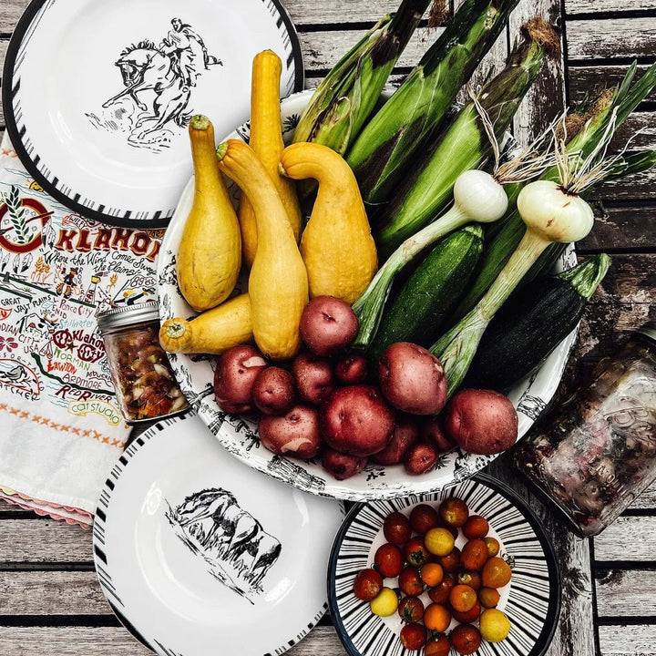 RANCH LIFE MELAMINE DINNERWARE SET-Tableware-Whiskey Ray's Boutique-Whiskey Ray's Boutique, Women's Western Wear Boutique in Waxahachie, TX