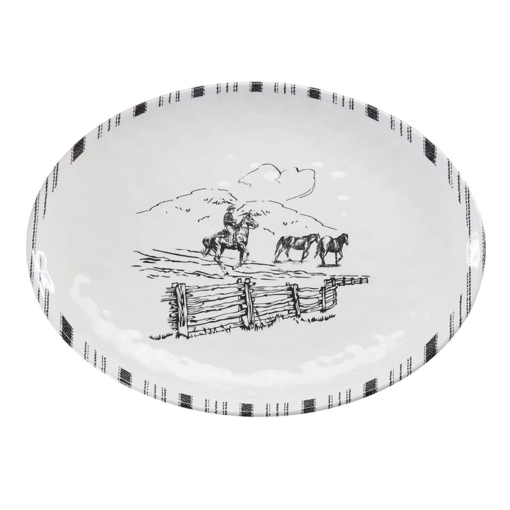 RANCH LIFE MELAMINE DINNERWARE SET-Tableware-Whiskey Ray's Boutique-Whiskey Ray's Boutique, Women's Western Wear Boutique in Waxahachie, TX