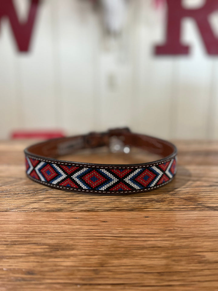 Red White and Blue Beaded 3D Belt-Belts-Whiskey Ray's Boutique-Whiskey Ray's Boutique, Women's Western Wear Boutique in Waxahachie, TX