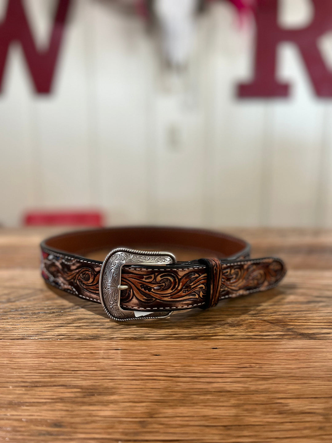 Red White and Blue Beaded 3D Belt-Belts-Whiskey Ray's Boutique-Whiskey Ray's Boutique, Women's Western Wear Boutique in Waxahachie, TX