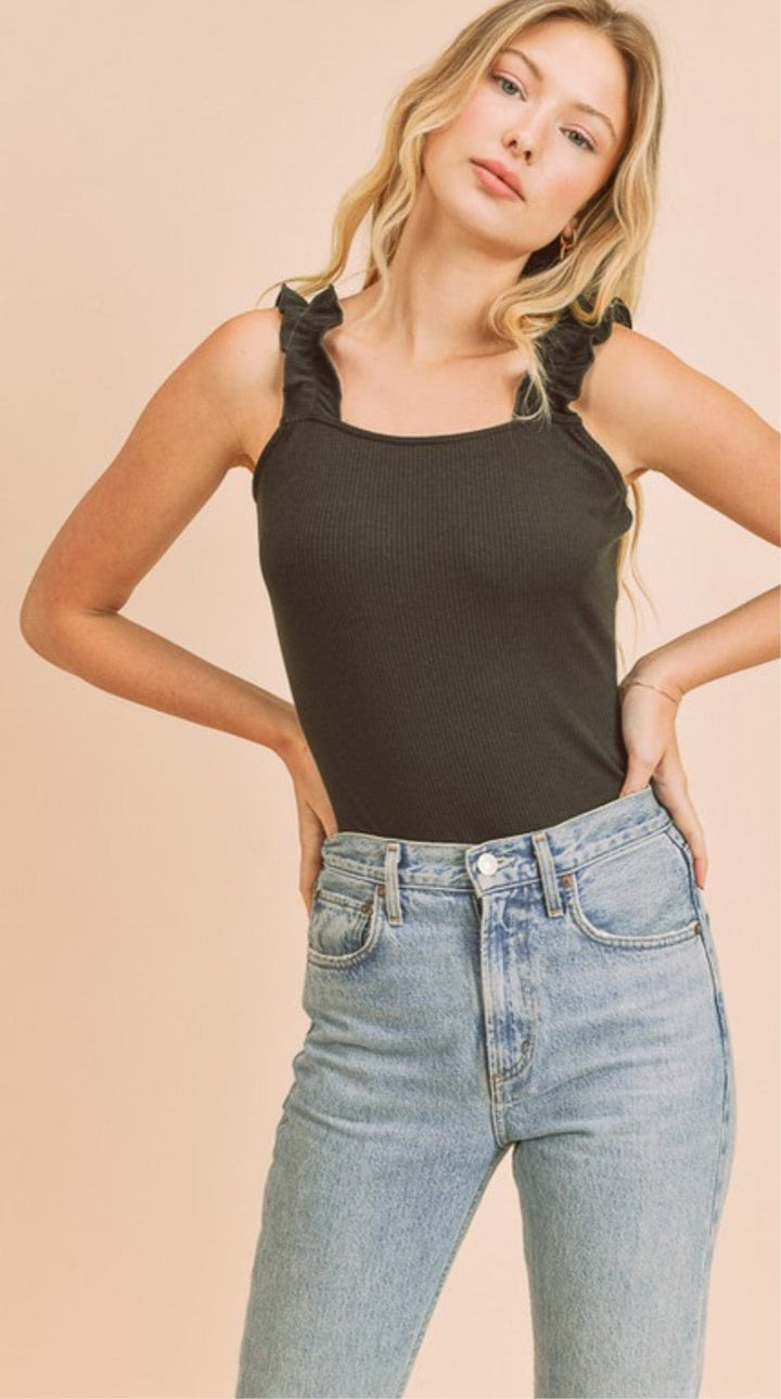 Ribbed bodysuit-Bodysuits-Whiskey Ray's Boutique-Whiskey Ray's Boutique, Women's Western Wear Boutique in Waxahachie, TX