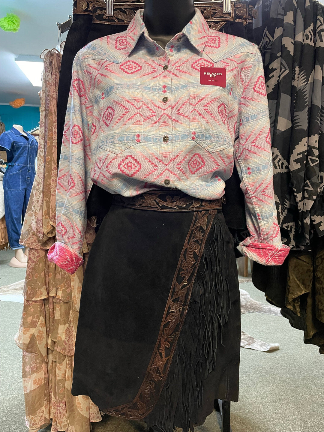 Sedona Carved Skirt-Skirts-Whiskey Ray's Boutique-Whiskey Ray's Boutique, Women's Western Wear Boutique in Waxahachie, TX