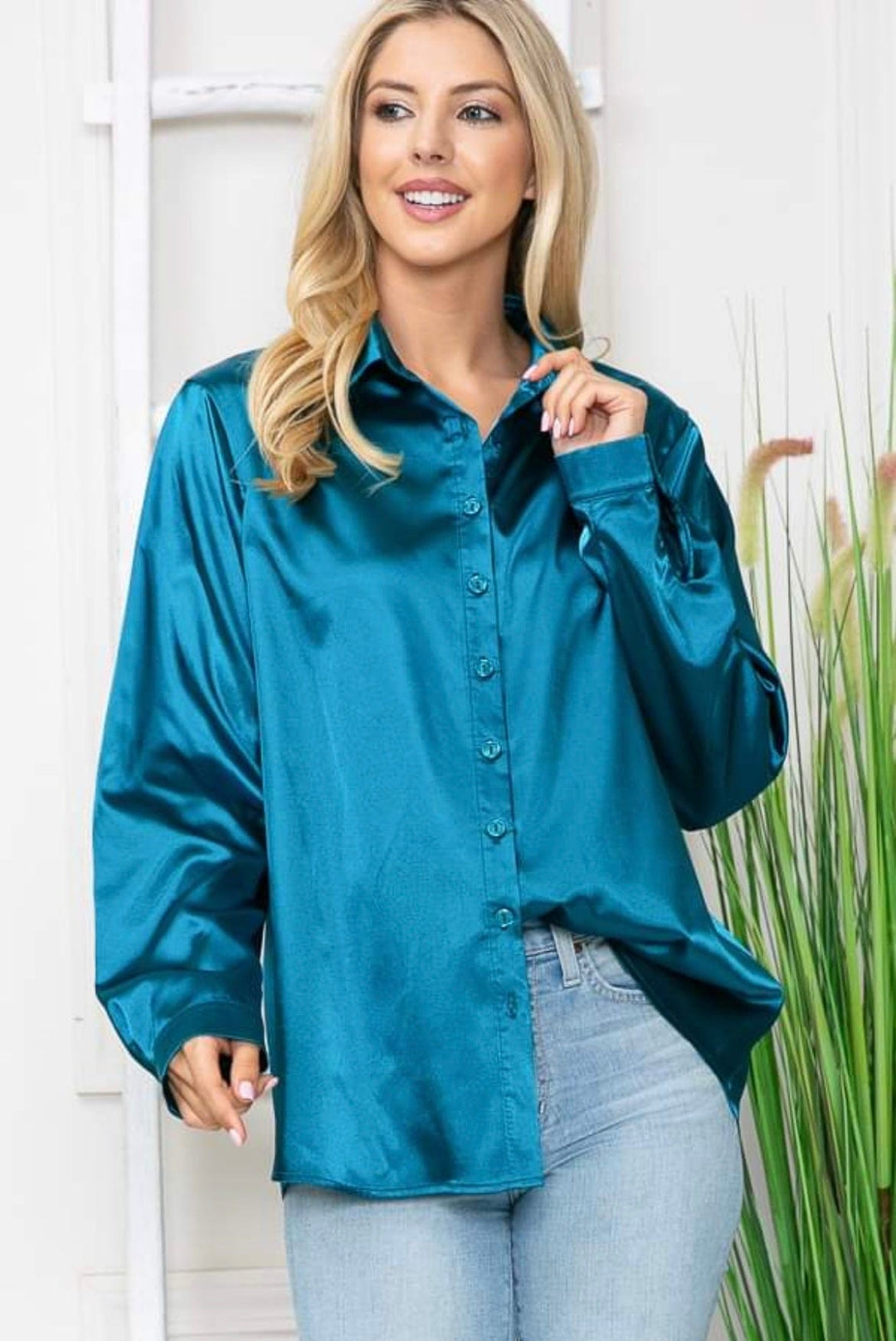 Sugar Plum Silk Top-Long Sleeves-Whiskey Ray's Boutique-Whiskey Ray's Boutique, Women's Western Wear Boutique in Waxahachie, TX