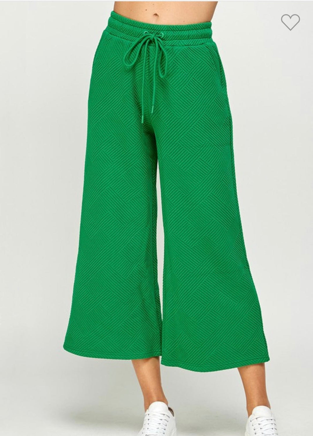 Textured Cropped Wide Pants-Pants-Whiskey Ray's Boutique-Whiskey Ray's Boutique, Women's Western Wear Boutique in Waxahachie, TX
