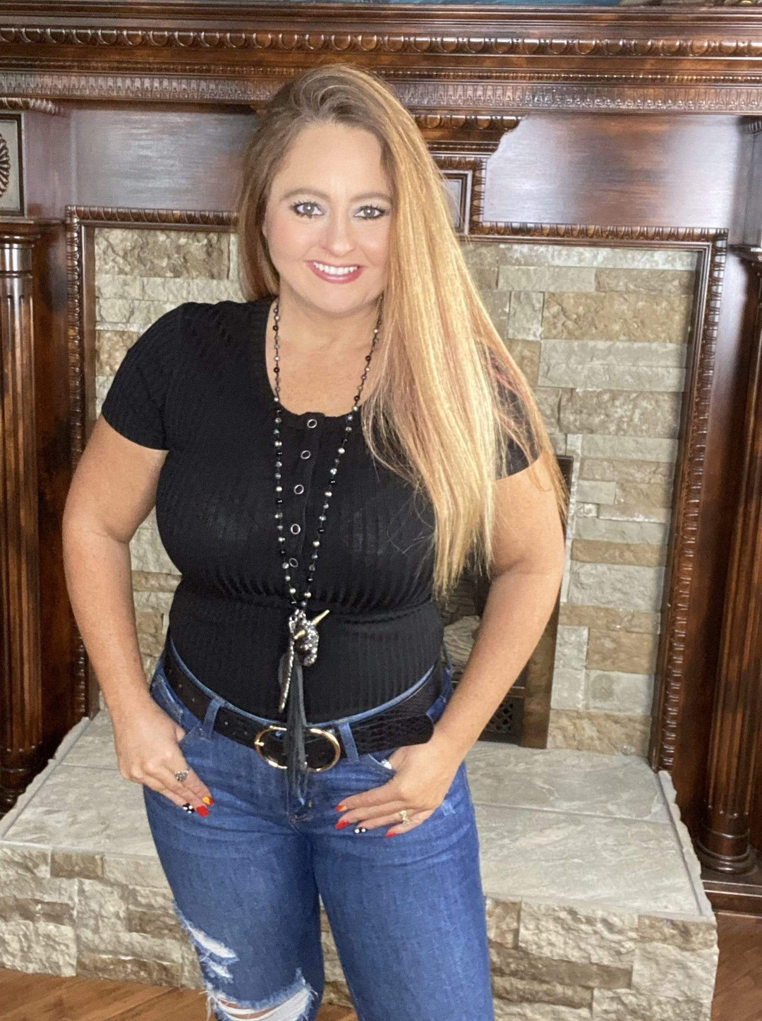 Ribbed Scoop Neck bodysuit-Bodysuits-Whiskey Ray's Boutique-Whiskey Ray's Boutique, Women's Western Wear Boutique in Waxahachie, TX