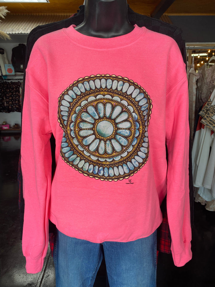 Turquoise Dreams Sweatshirt-Graphic Tops-Whiskey Ray's Boutique-Whiskey Ray's Boutique, Women's Western Wear Boutique in Waxahachie, TX