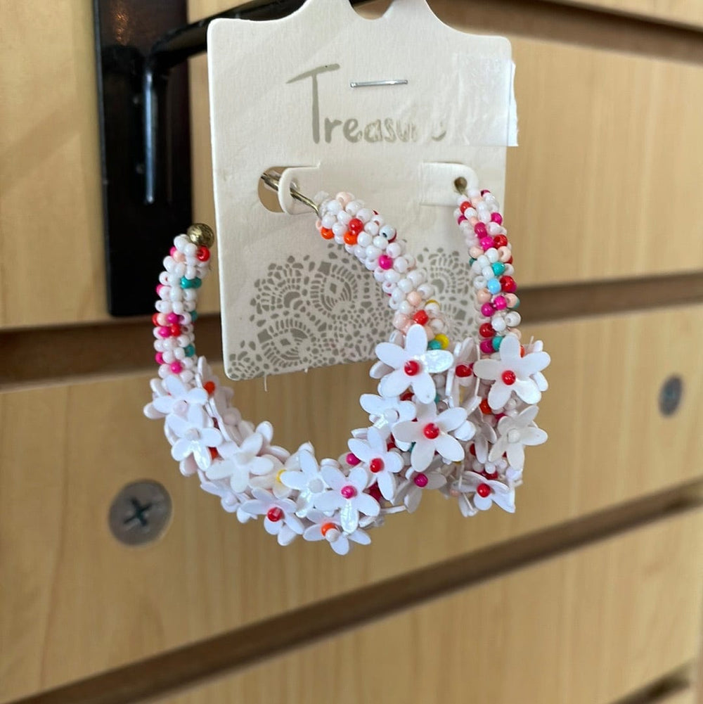 Hoop Seed Bead Earrings-Earrings-Whiskey Ray's Boutique-Whiskey Ray's Boutique, Women's Western Wear Boutique in Waxahachie, TX