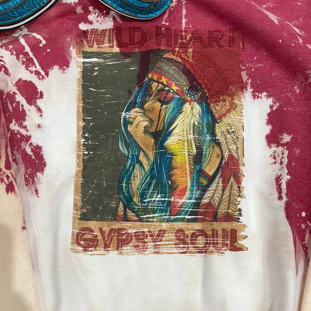 Wild heart Gypsy Soul Sweatshirt-Graphic Tops-Whiskey Ray's Boutique-Whiskey Ray's Boutique, Women's Western Wear Boutique in Waxahachie, TX