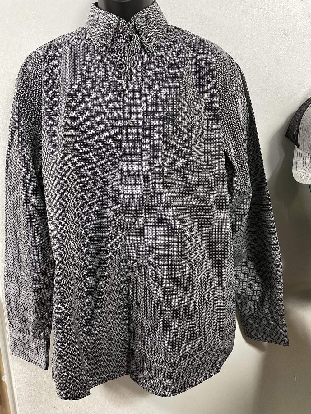Wrangler® Classics Long Sleeve Shirt - Black-Men's Shirts-Whiskey Ray's Boutique-Whiskey Ray's Boutique, Women's Western Wear Boutique in Waxahachie, TX