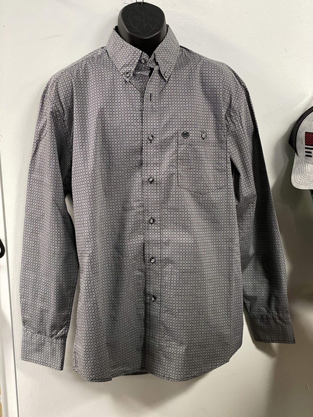 Wrangler® Classics Long Sleeve Shirt - Black-Men's Shirts-Whiskey Ray's Boutique-Whiskey Ray's Boutique, Women's Western Wear Boutique in Waxahachie, TX