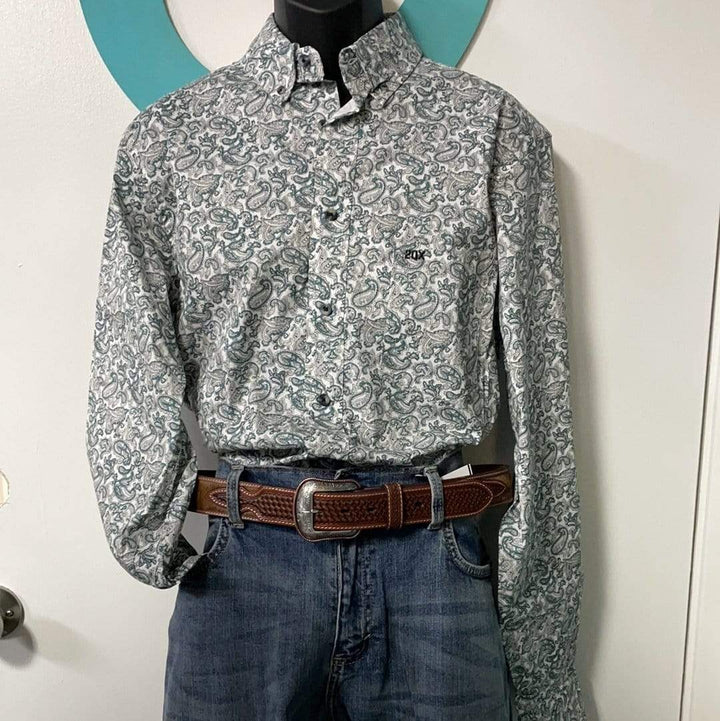 Wrangler Men's 20x Competition advanced comfort long sleeve snap shirt-Men's Shirts-Wrangler-Whiskey Ray's Boutique, Women's Western Wear Boutique in Waxahachie, TX