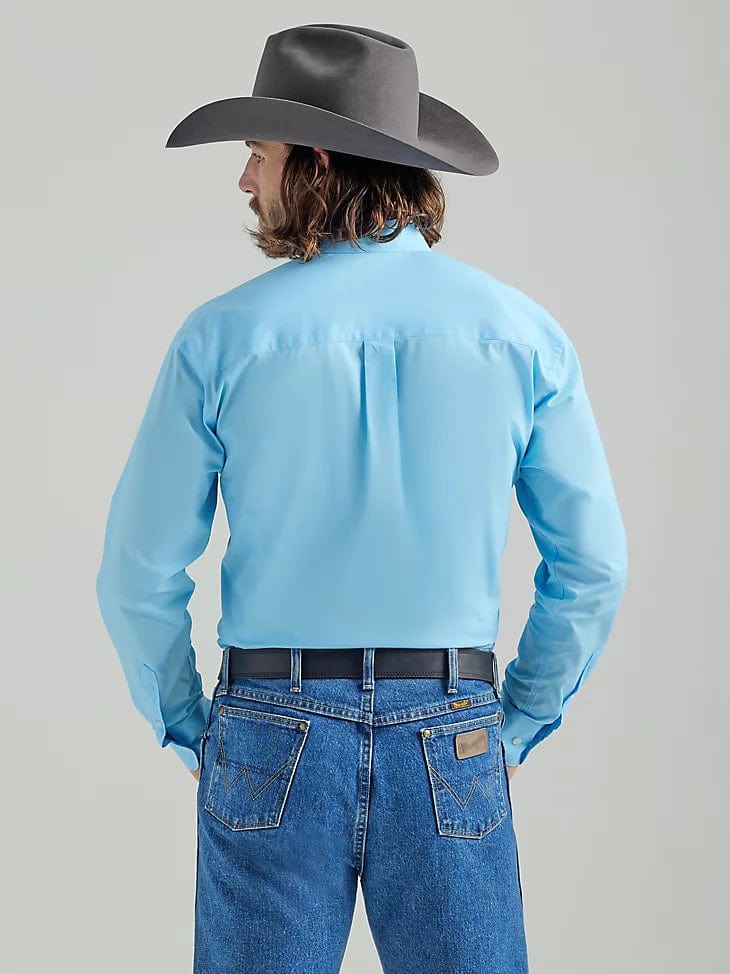 George Strait Long Sleeve One Pocket Button Down Shirt-Men's Shirts-Wrangler-Whiskey Ray's Boutique, Women's Western Wear Boutique in Waxahachie, TX