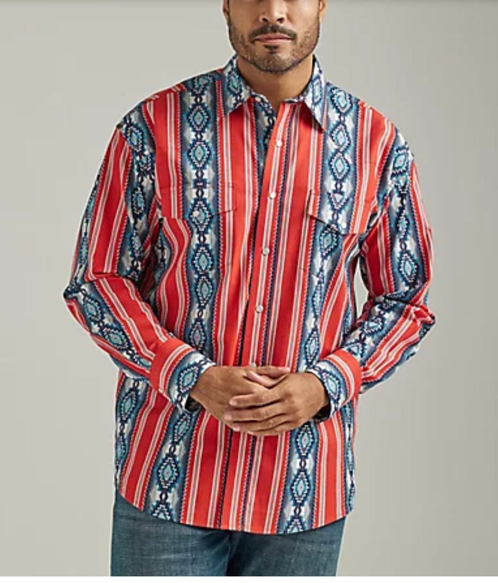 Wrangler Checotah Pearl Snap Shirt-Men's Shirts-Wrangler-Whiskey Ray's Boutique, Women's Western Wear Boutique in Waxahachie, TX