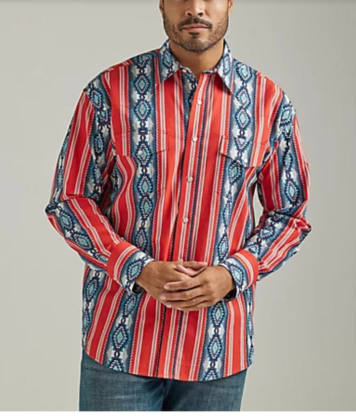 Wrangler Checotah Pearl Snap Shirt-Men's Shirts-Wrangler-Whiskey Ray's Boutique, Women's Western Wear Boutique in Waxahachie, TX
