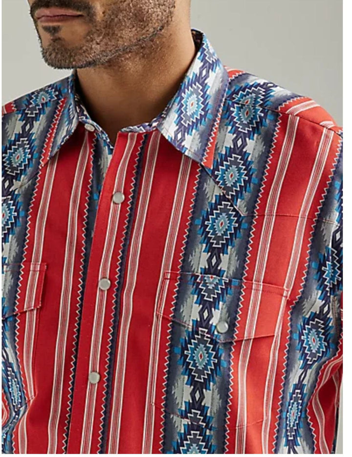 Wrangler Checotah Pearl Snap Shirt-Men's Shirts-Wrangler-Whiskey Ray's Boutique, Women's Western Wear Boutique in Waxahachie, TX