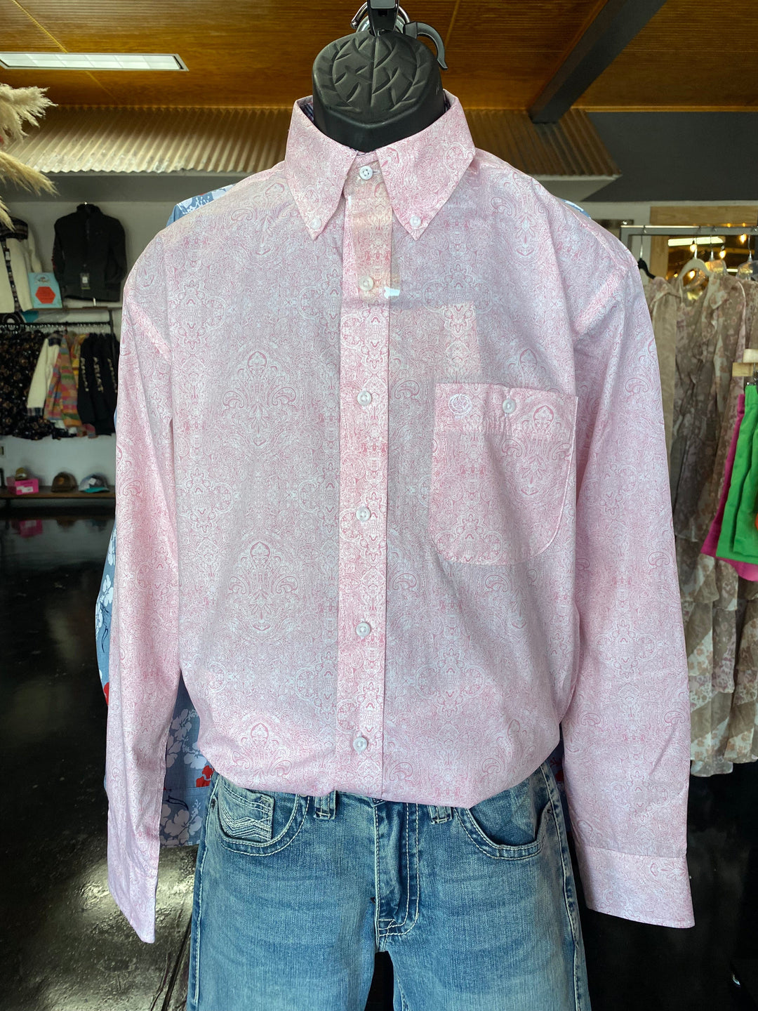 Wrangler George Strait Long Sleeve Shirt-Men's Shirts-Wrangler-Whiskey Ray's Boutique, Women's Western Wear Boutique in Waxahachie, TX