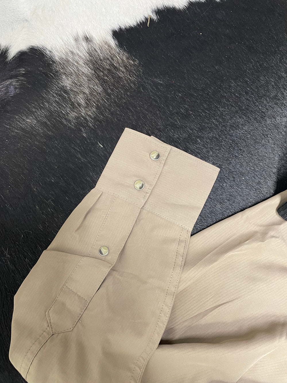 Wrangler® Performance Long Sleeve Shirt - Tan-Men's Shirts-Wrangler-Whiskey Ray's Boutique, Women's Western Wear Boutique in Waxahachie, TX