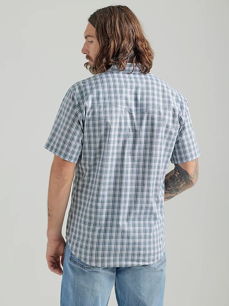 Wrangler Wrinkle Resist Short Sleeve Shirt-Men's Shirts-Wrangler-Whiskey Ray's Boutique, Women's Western Wear Boutique in Waxahachie, TX