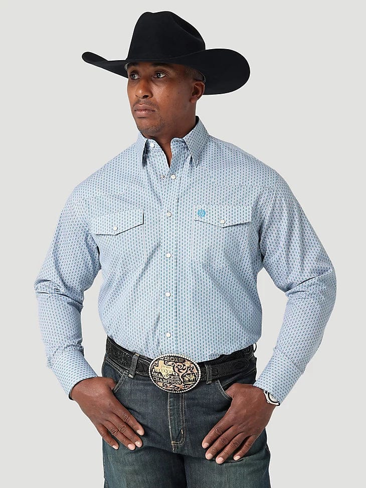 Mens George Strait Troubadour Shirt -112317163-Men's Shirts-Wrangler-Whiskey Ray's Boutique, Women's Western Wear Boutique in Waxahachie, TX