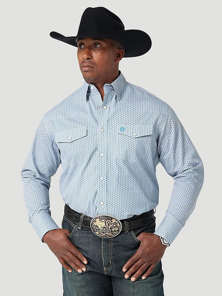 Mens George Strait Troubadour Shirt -112317163-Men's Shirts-Wrangler-Whiskey Ray's Boutique, Women's Western Wear Boutique in Waxahachie, TX