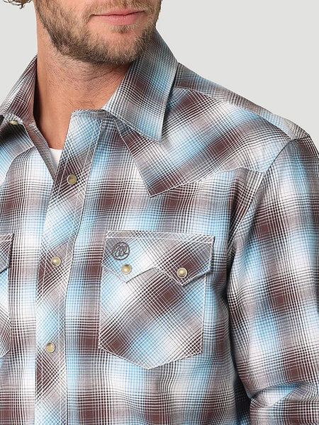 MEN S WRANGLER RETRO LONG SLEEVE SAWTOOTH SNAP POCKET WESTERN