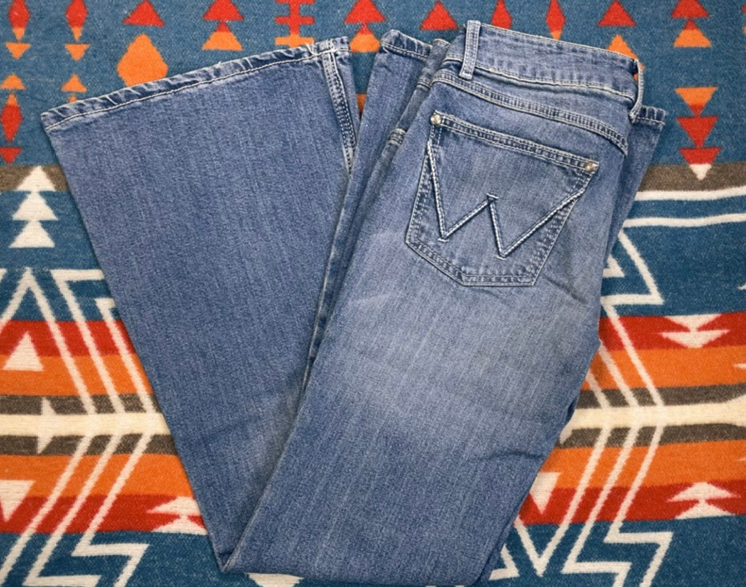 WOMEN'S WRANGLER RETRO® MAE FLARE JEAN IN TORI-Jeans-Wrangler-Whiskey Ray's Boutique, Women's Western Wear Boutique in Waxahachie, TX