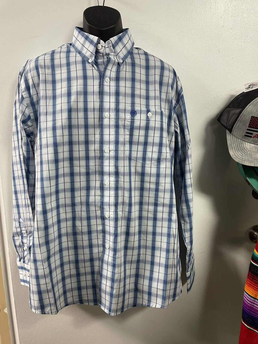 Wrangler Classic Fit Button down shirt-Men's Shirts-Wrangler-Whiskey Ray's Boutique, Women's Western Wear Boutique in Waxahachie, TX