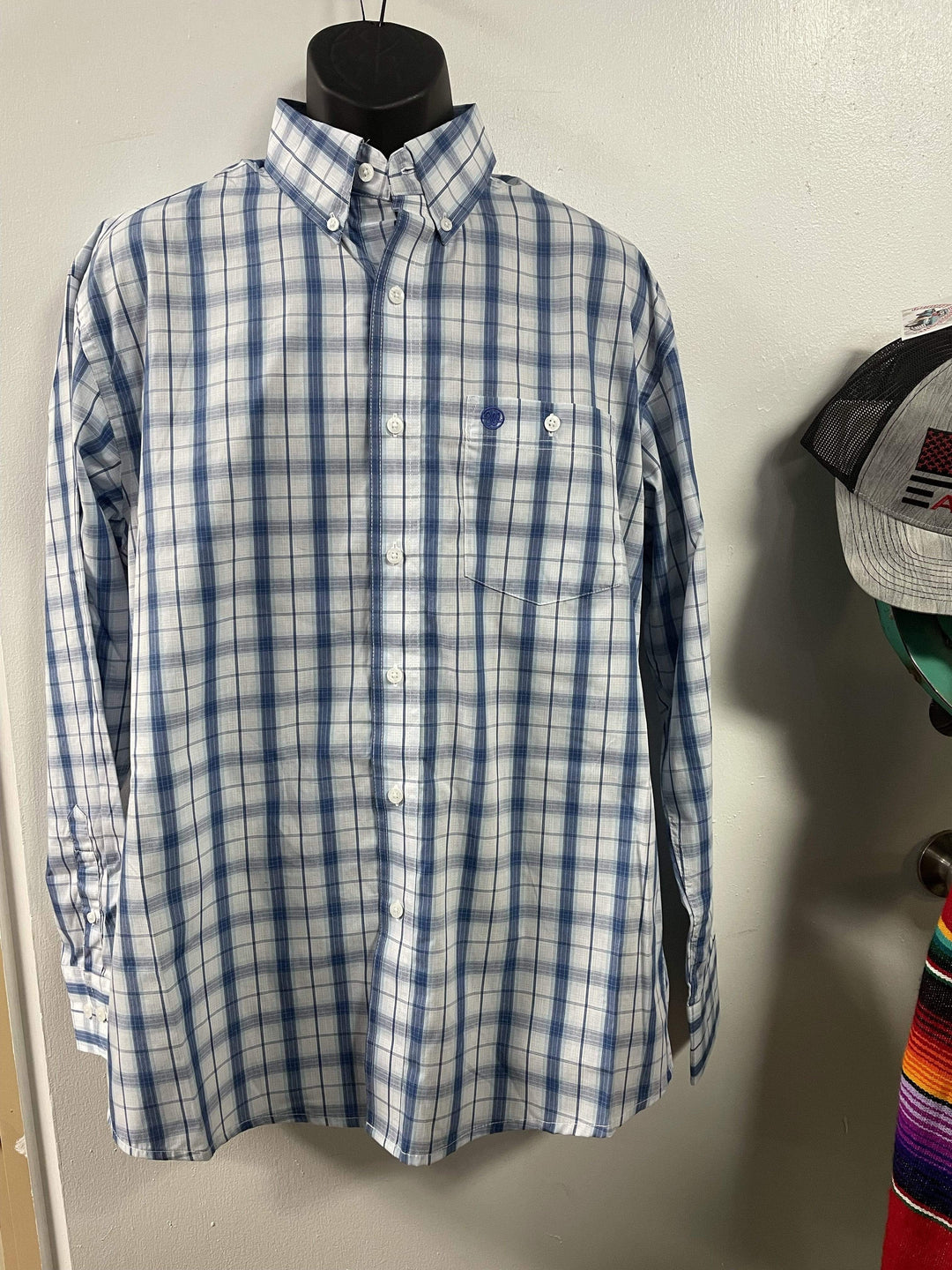 Wrangler Classic Fit Button down shirt-Men's Shirts-Wrangler-Whiskey Ray's Boutique, Women's Western Wear Boutique in Waxahachie, TX