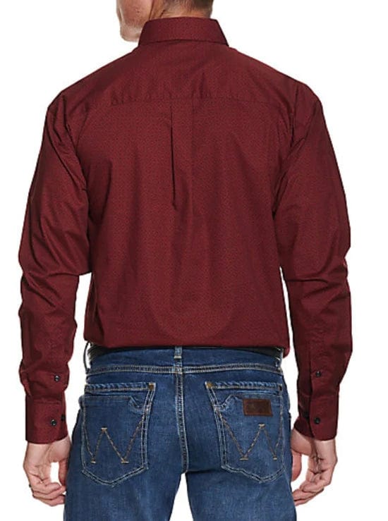 Wrangler Diamond Geo Print Shirt-Men's Shirts-Wrangler-Whiskey Ray's Boutique, Women's Western Wear Boutique in Waxahachie, TX