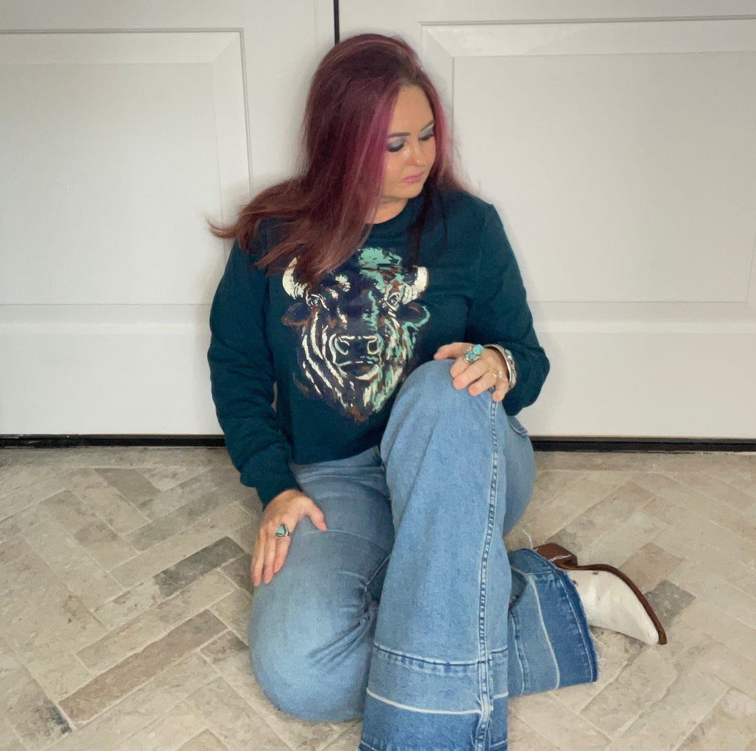 Wrangler® Retro® The Green Trouser Jean - High Rise - Wilma-Jeans-Wrangler-Whiskey Ray's Boutique, Women's Western Wear Boutique in Waxahachie, TX