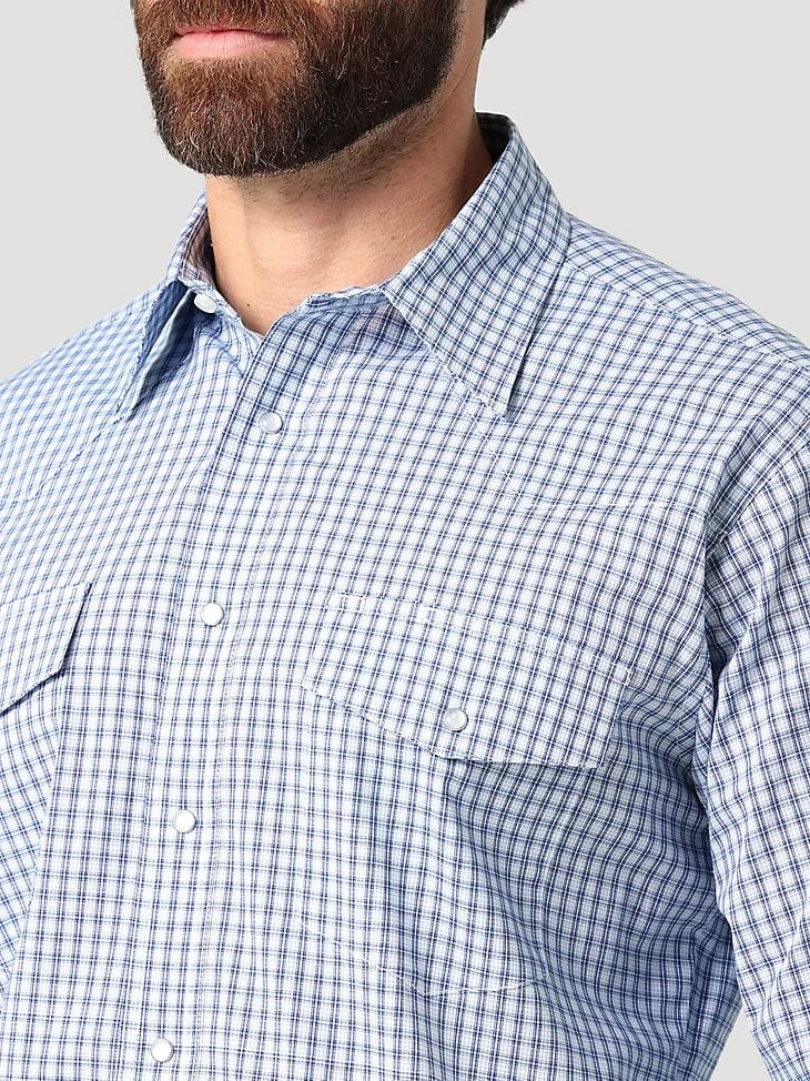 Wrangler Wrinkle Resist Pearl Snap Shirt-Men's Shirts-Wrangler-Whiskey Ray's Boutique, Women's Western Wear Boutique in Waxahachie, TX